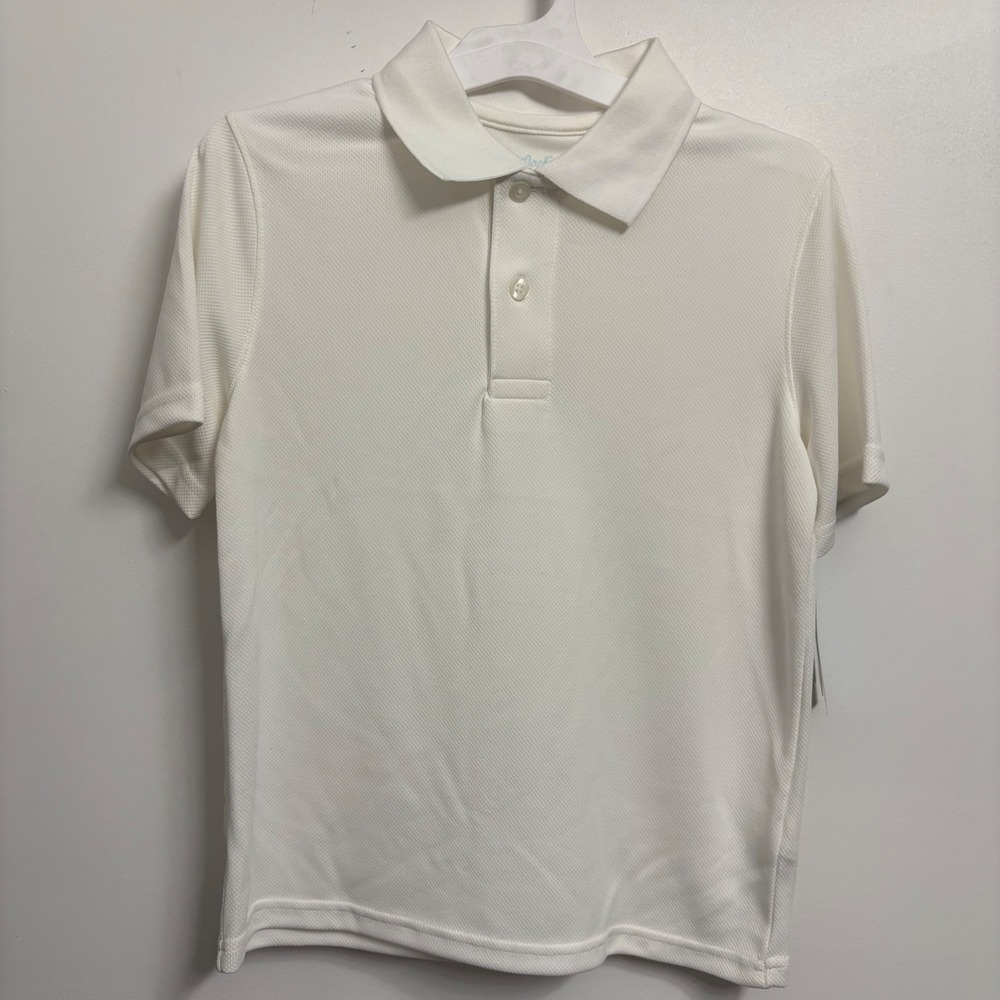 Bundle of 3‎ Cat & Jack Kids White Performance School Uniform Shirt Size Large